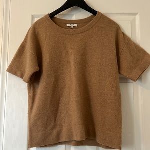 Madewell Merino Wool Short- Sleeved Crewneck Sweater